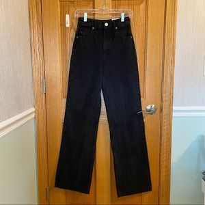 NWT Zara Black Wide Leg Jeans